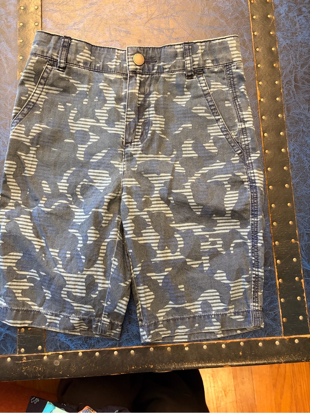 Stella McCartney Boys' Blue and White Camouflage Shorts